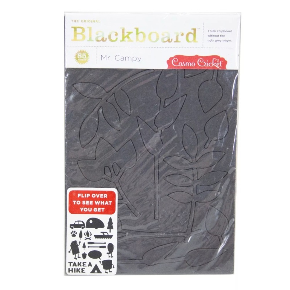 Cosmo Cricket Blackboard Mr Campy Chipboard Set